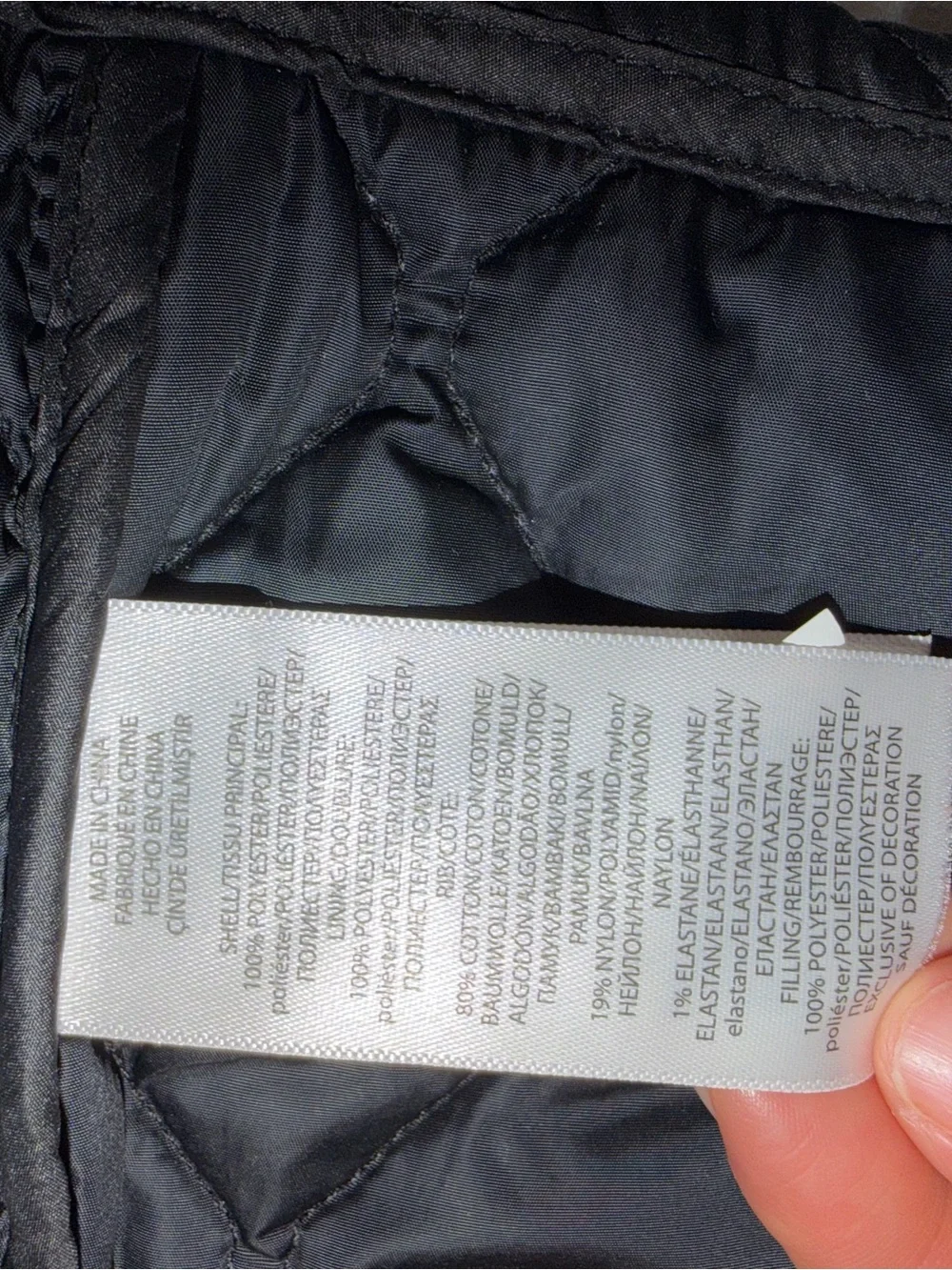 Ralph Lauren Black Quilted Jacket with Brass Snap